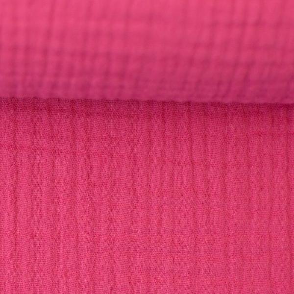 Musselin - Double Gauze -  Jenke Uni Pink by Swafing